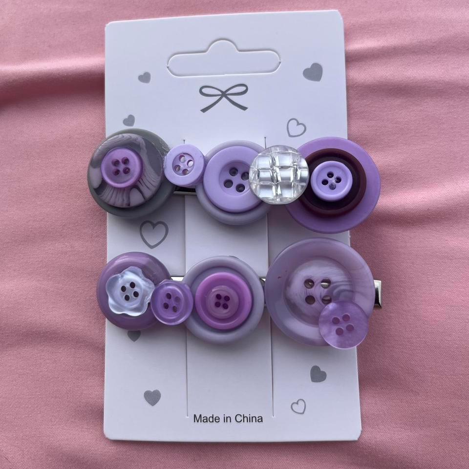 Handmade Button Hair Clips Each 36f5