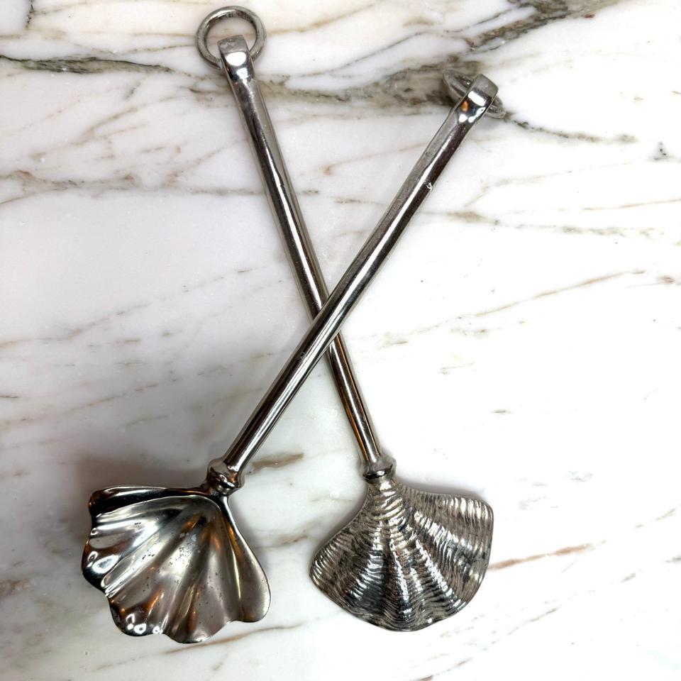 Vintage Silver Shell Salad Serving