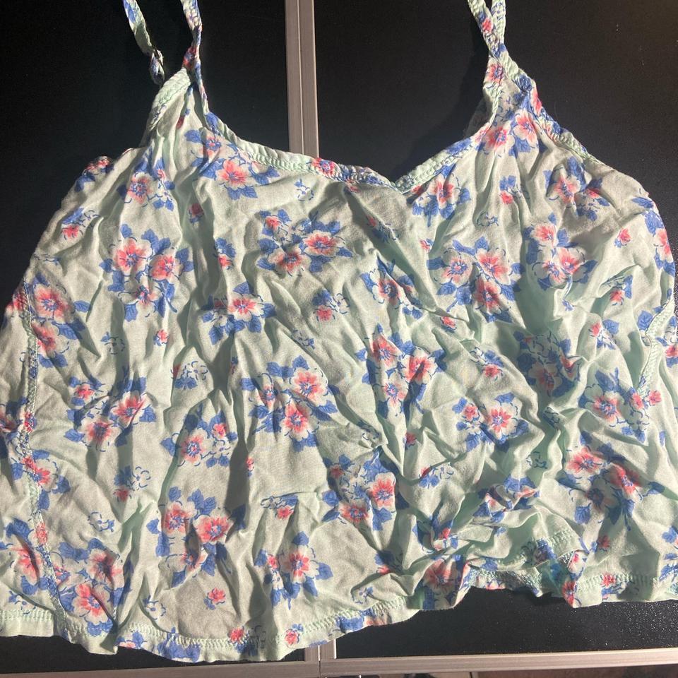 Blue Floral Cami Top With