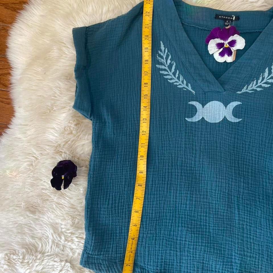 Blue Gauze Shirt With Triple D938 7