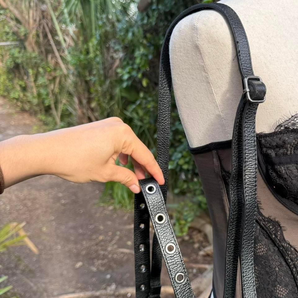 Black Real Italian Leather Shoulder F64f 4