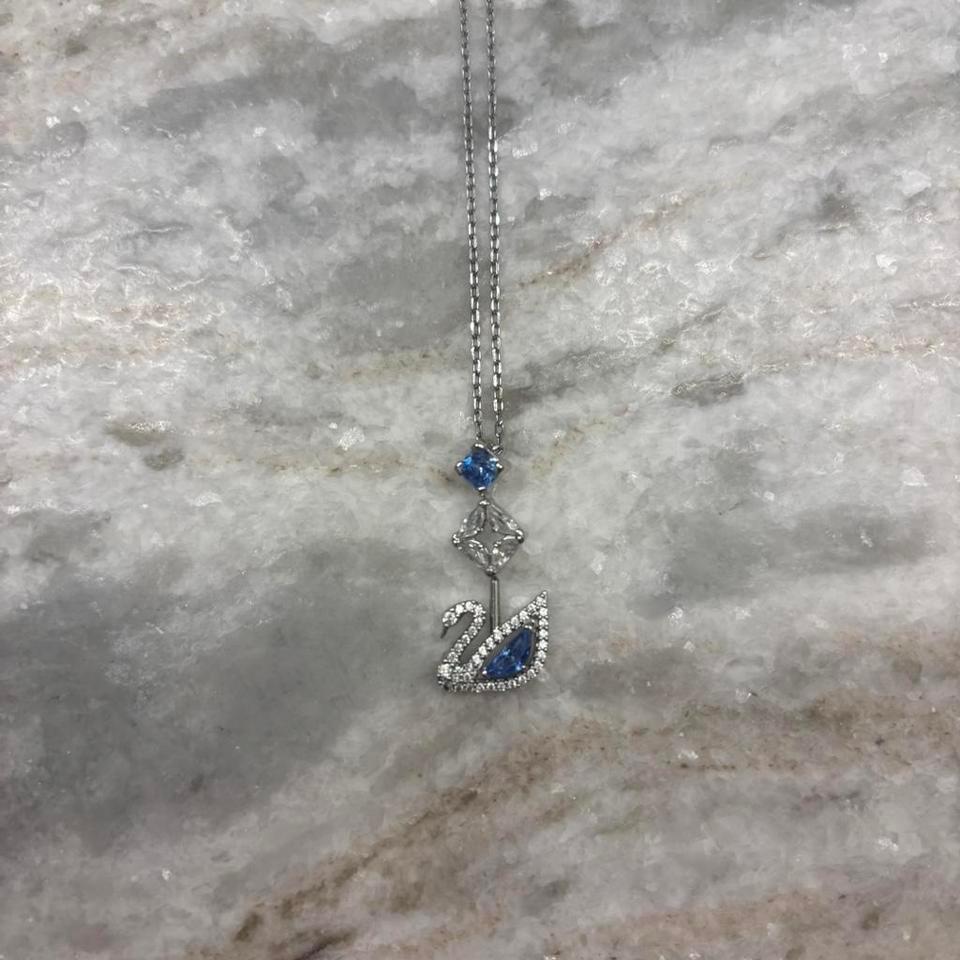 Swarovski Blue And Silver Swan 2