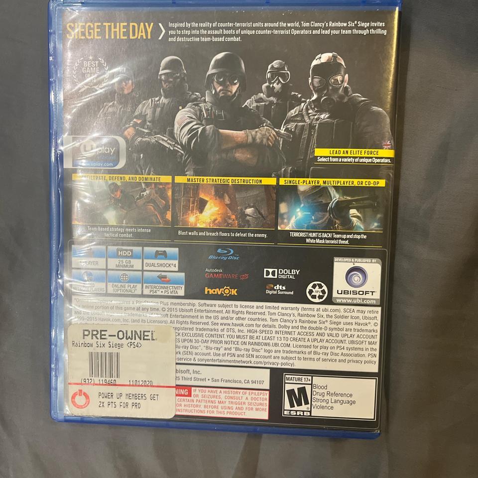 Rainbow Six Siege Ps4 Game 2
