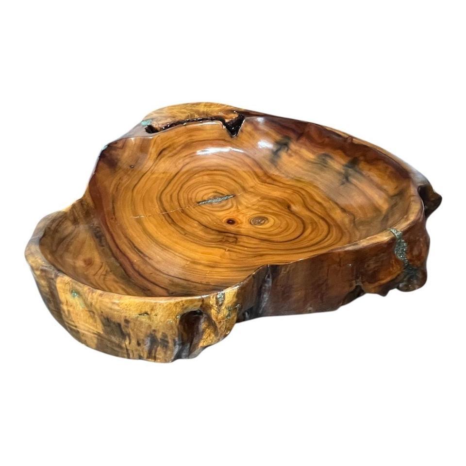 Rustic Live Edge Wood Bowl 280b