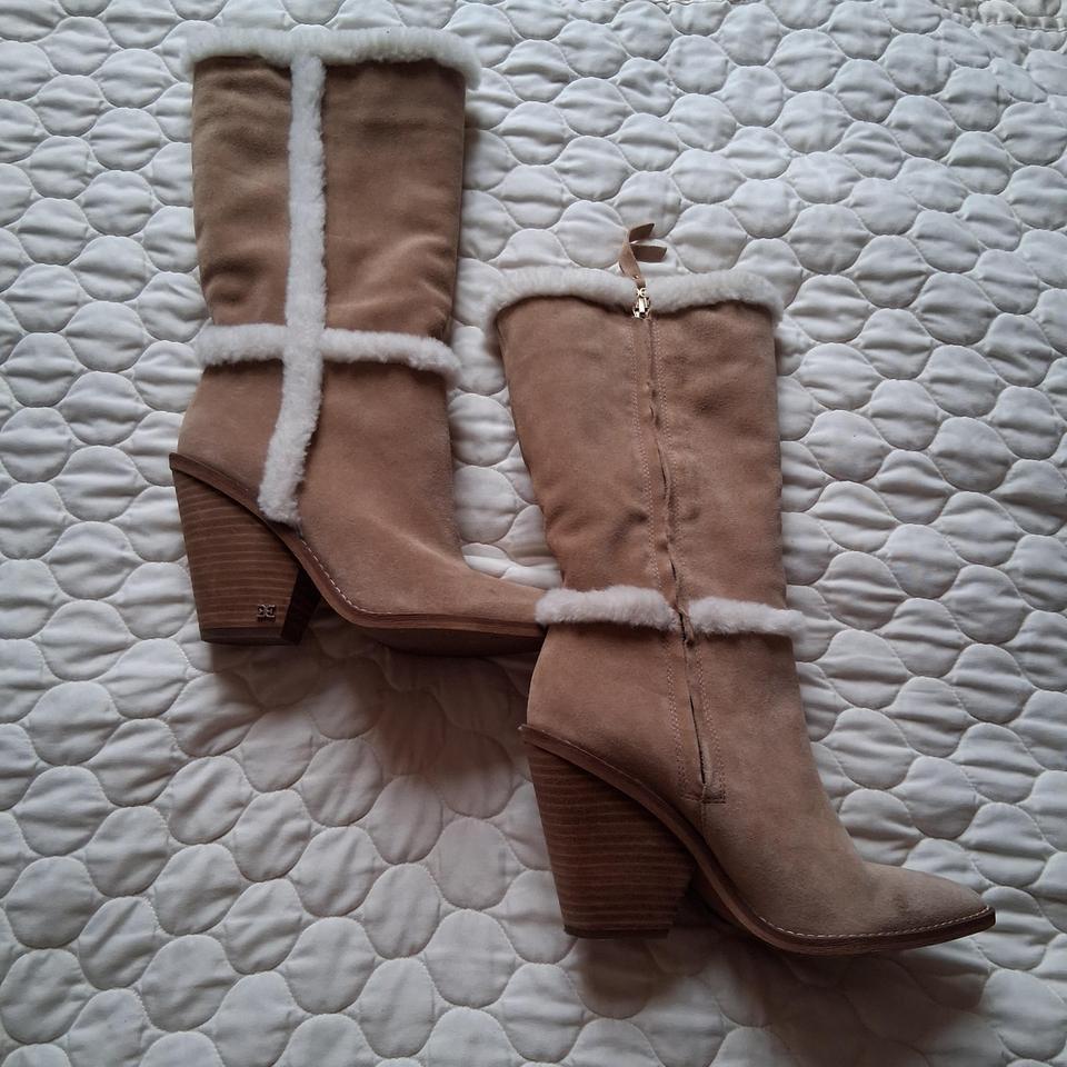Tan Suede Boots With Fur C8b0