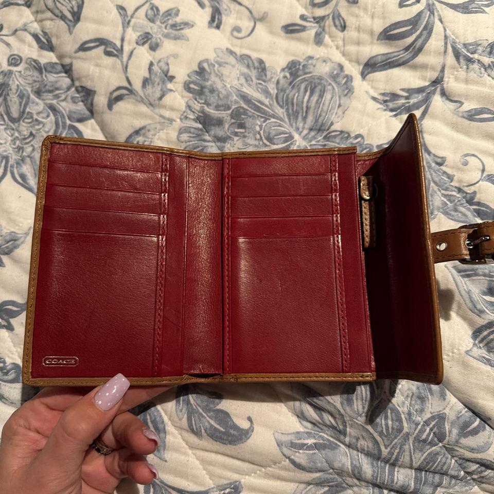 Tan Vintage Coach Leather Buckle E5db 3