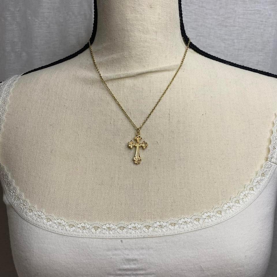 Super Beautiful Gold Cross Necklace 0b4c 5