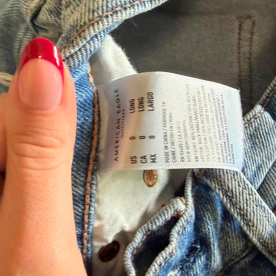American Eagle Blue High Waisted Straight 1d66 2