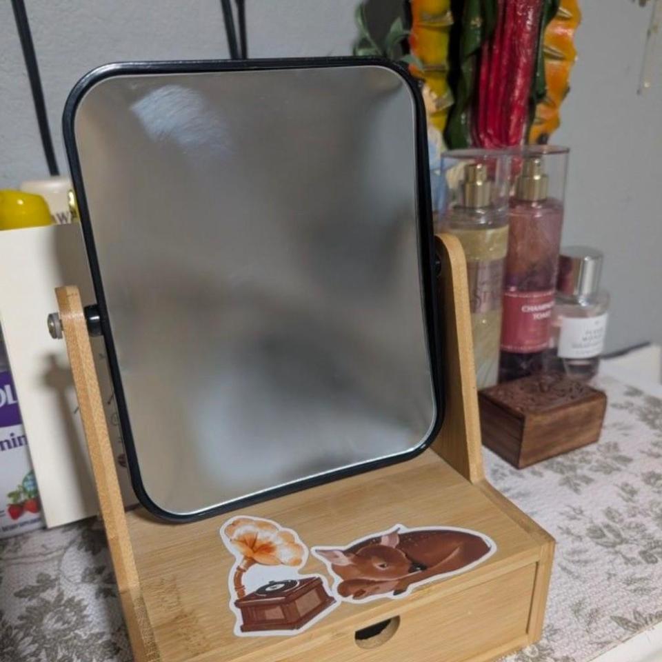 Bamboo Mirror With Stickers Bamboohut 2