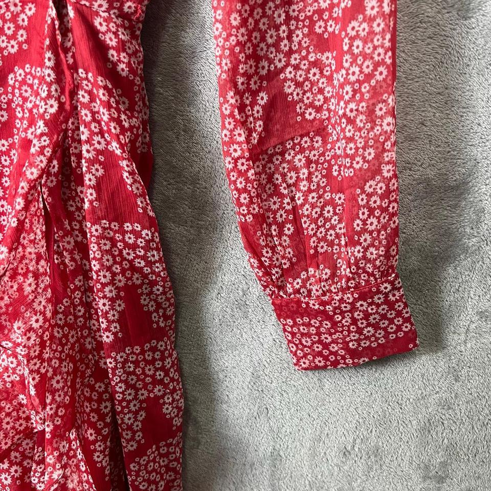 Justin Ladies Red Floral Skull D54e 6