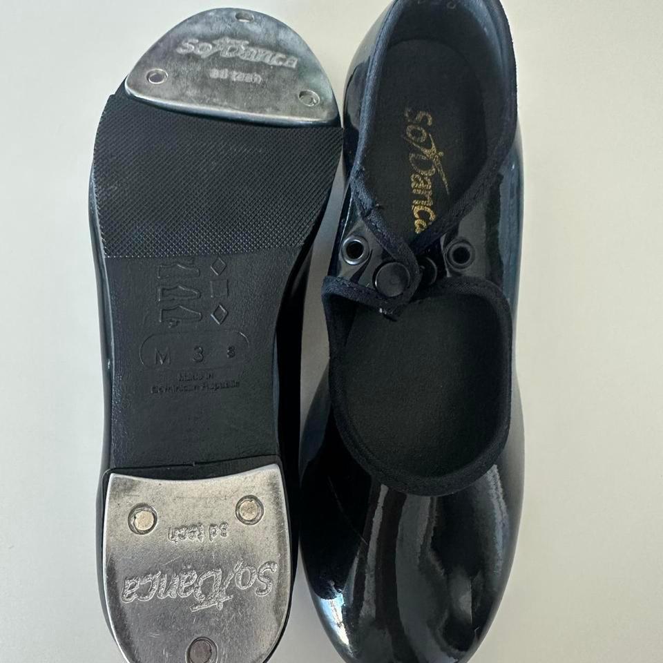 Girls Black Tap Shoes 3