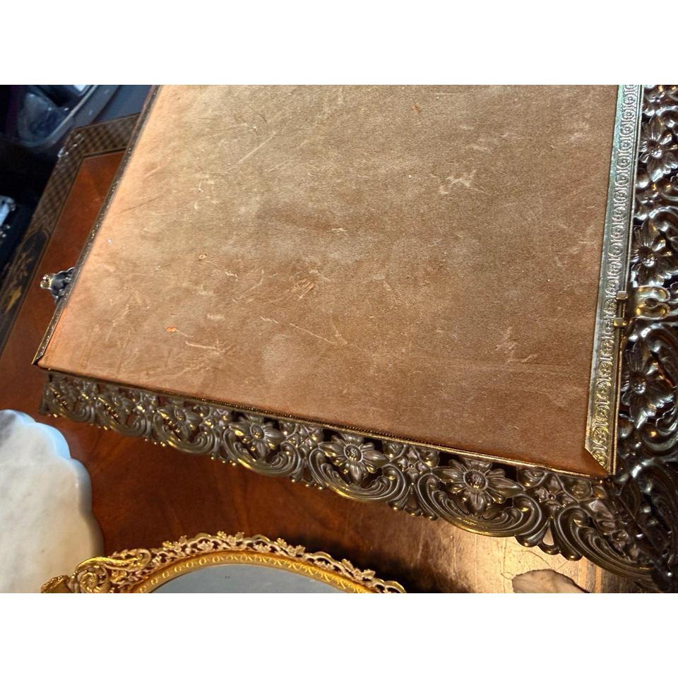 Vintage Hollywood Regency Gold Filigree F525 5