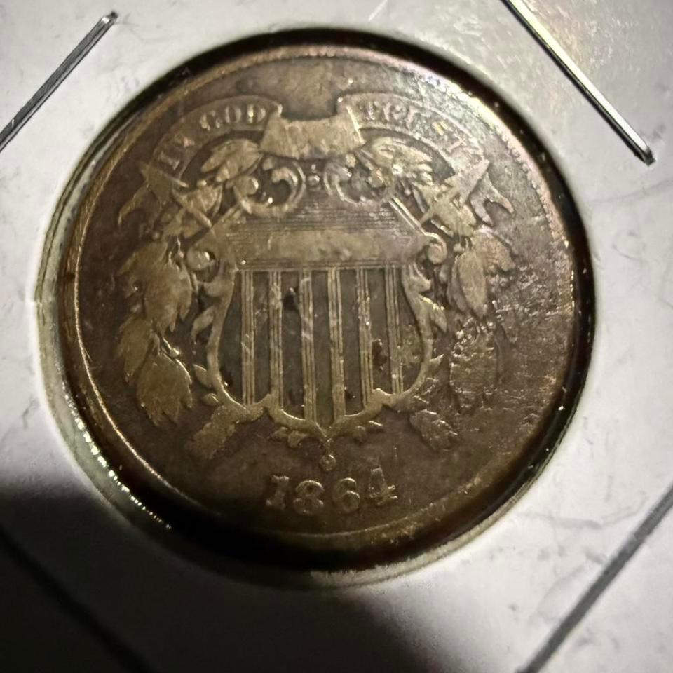 1864 Two Cent Piece Coin 8f9d