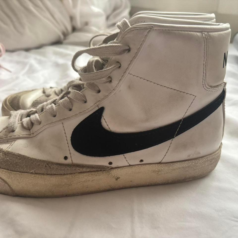 White Vintage Style Nike Blazers 2