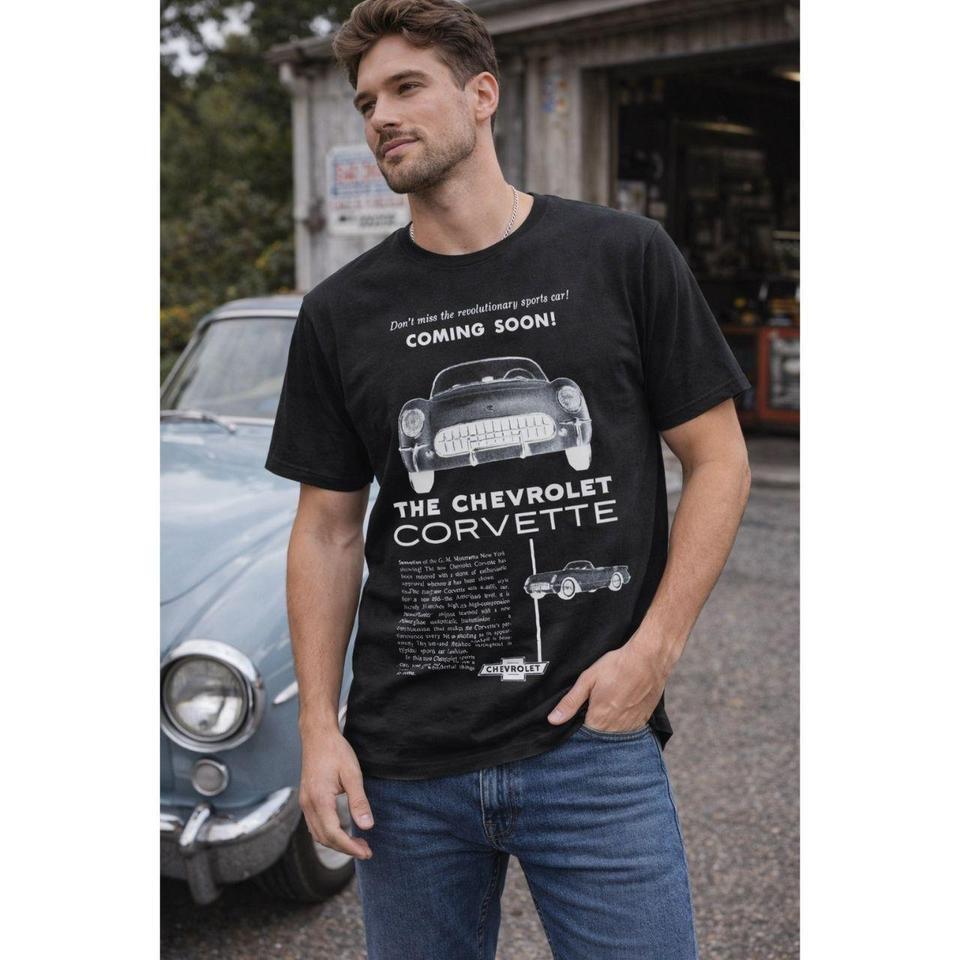Chevrolet Corvette Retro Graphic T Shirt 80fb