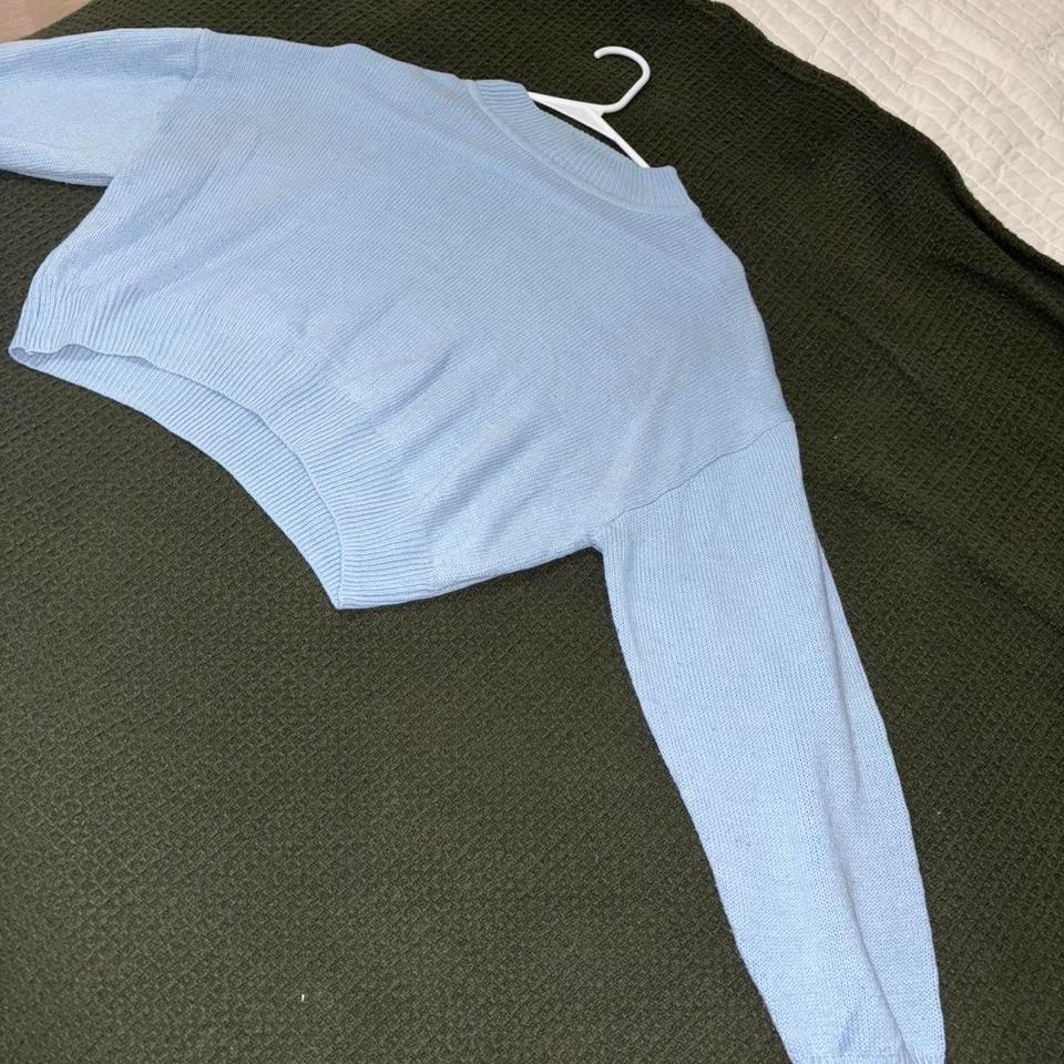 Cropped Baby Blue Mockneck Knit 89f6 4