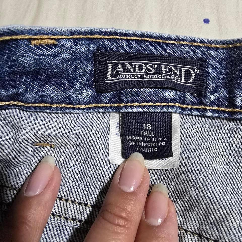 Lands End Blue Denim Jeans 864a 4