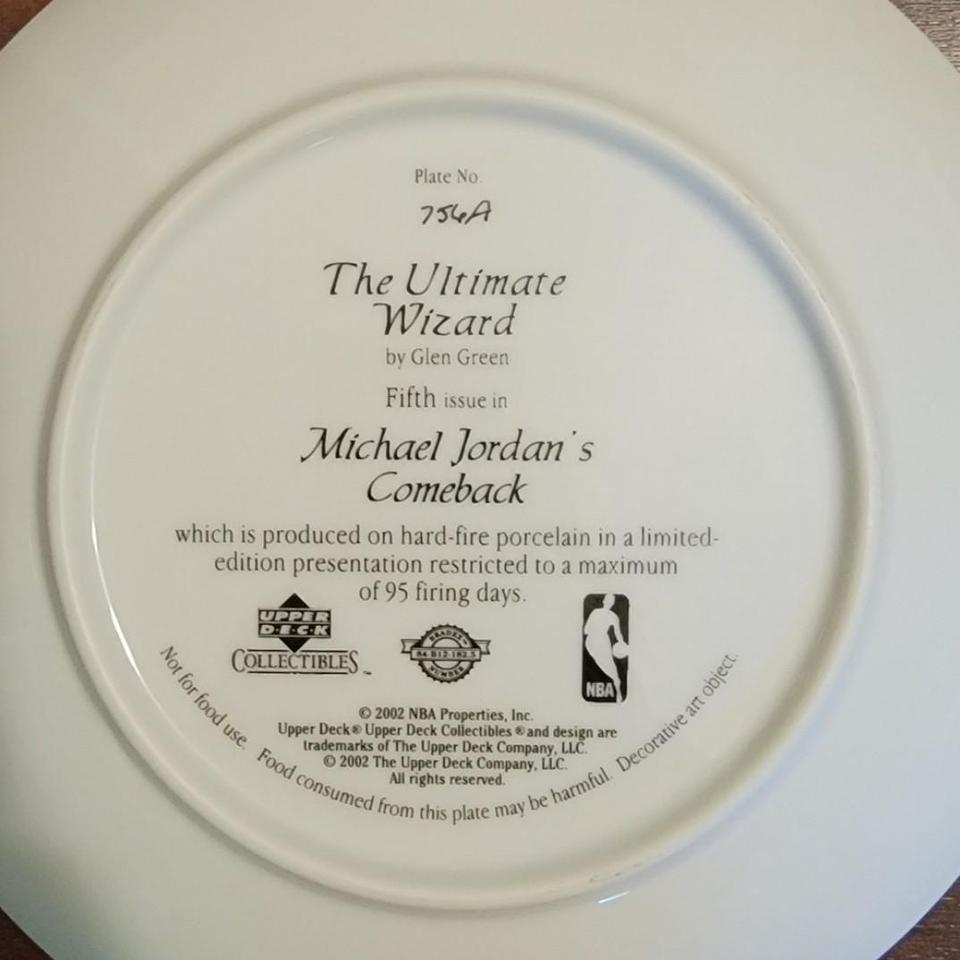 Michael Jordan Collectors Numbered Plate 3