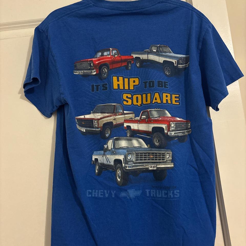 Medium Blue Chevy Squarebody Truck 2