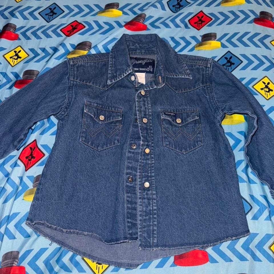 Boys Wrangler Denim Button Up Ffc6 3
