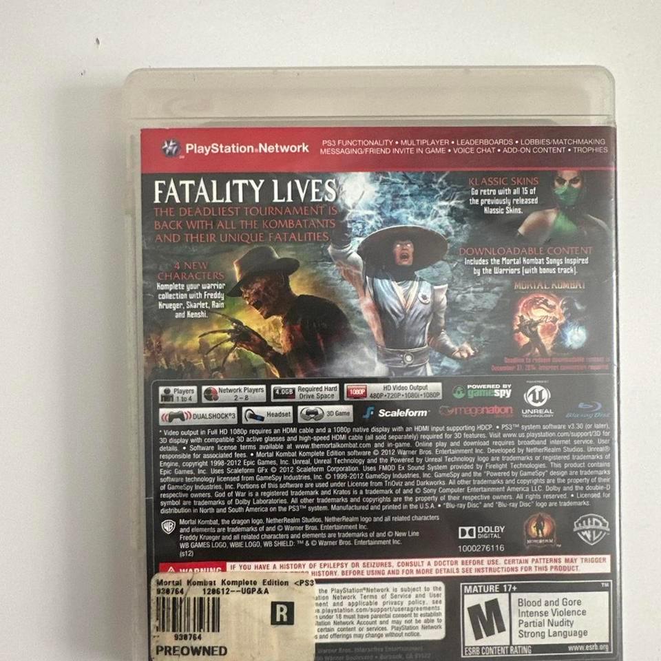 Mortal Kombat Komplete Edition Ps3 74d1 4