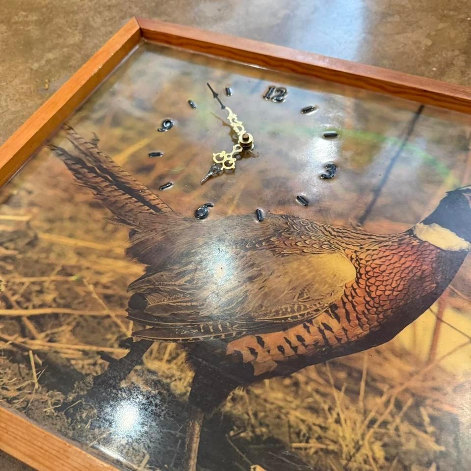 Vintage Pheasant Frame Clock Measurements 1d75 3