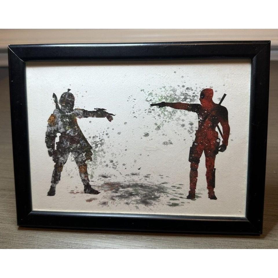 Boba Fett Vs Deadpool Framed A271