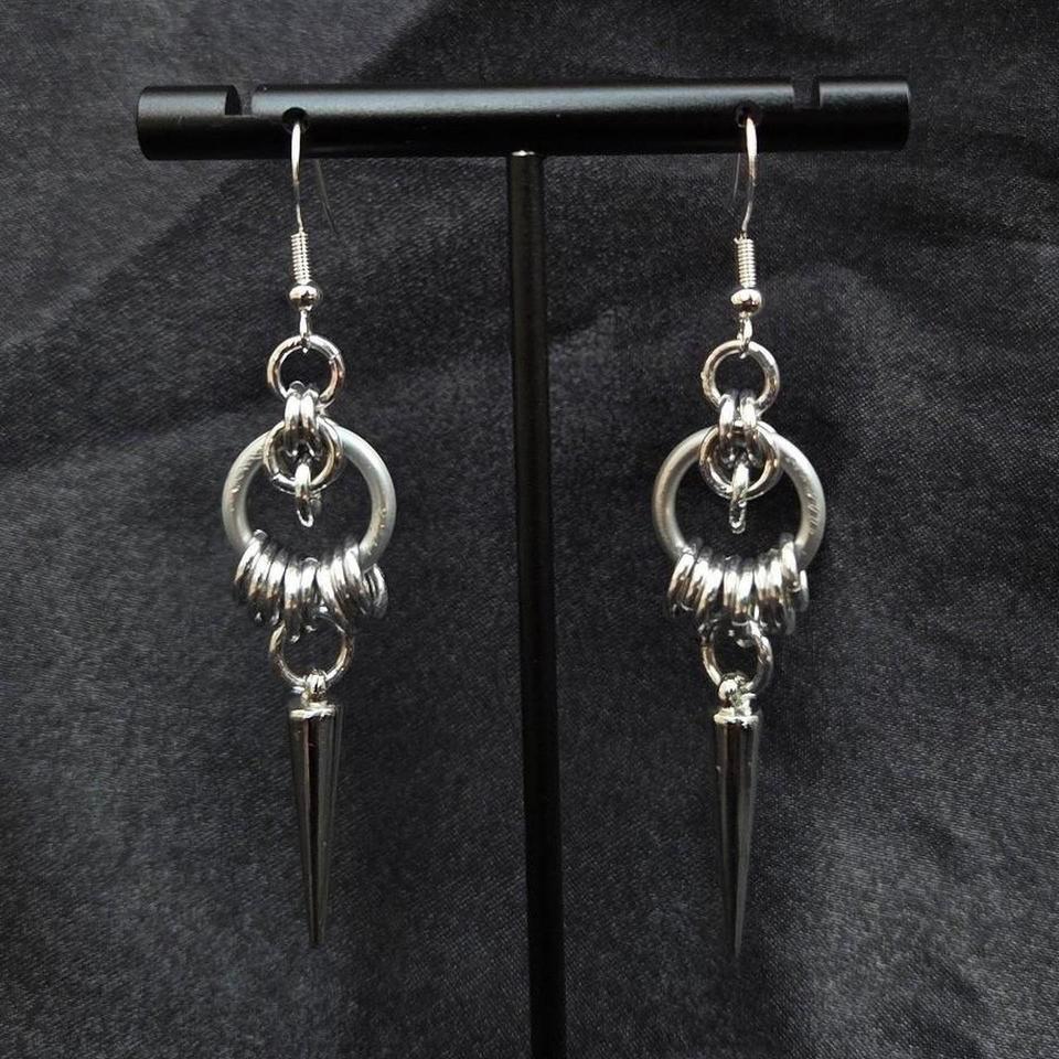 Knights Orbit Chainmail Earrings 0557