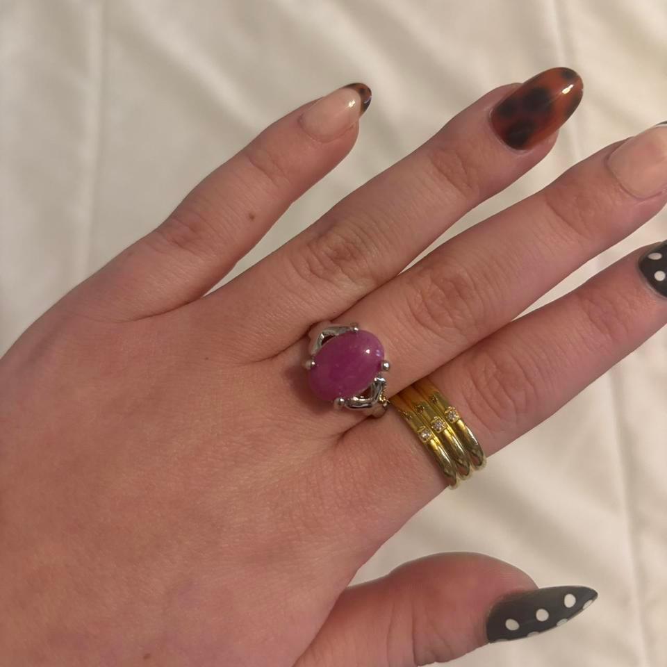 Stunning Oval Synthetic Ruby Cabochon 6437 2