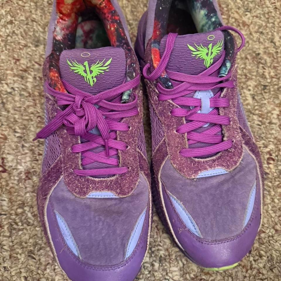 Purple And Green Puma Trainers 3
