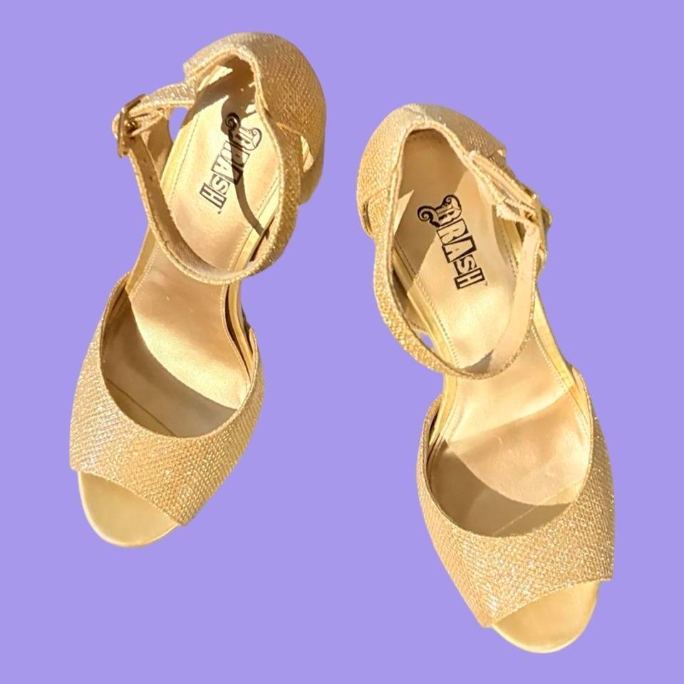 Stunning Gold Sparkle Heels E6fe 4