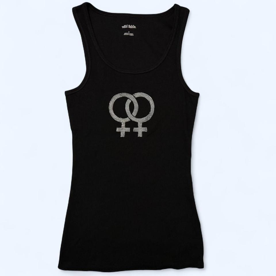Hand Printed Linocut Lesbian Symbol 697c