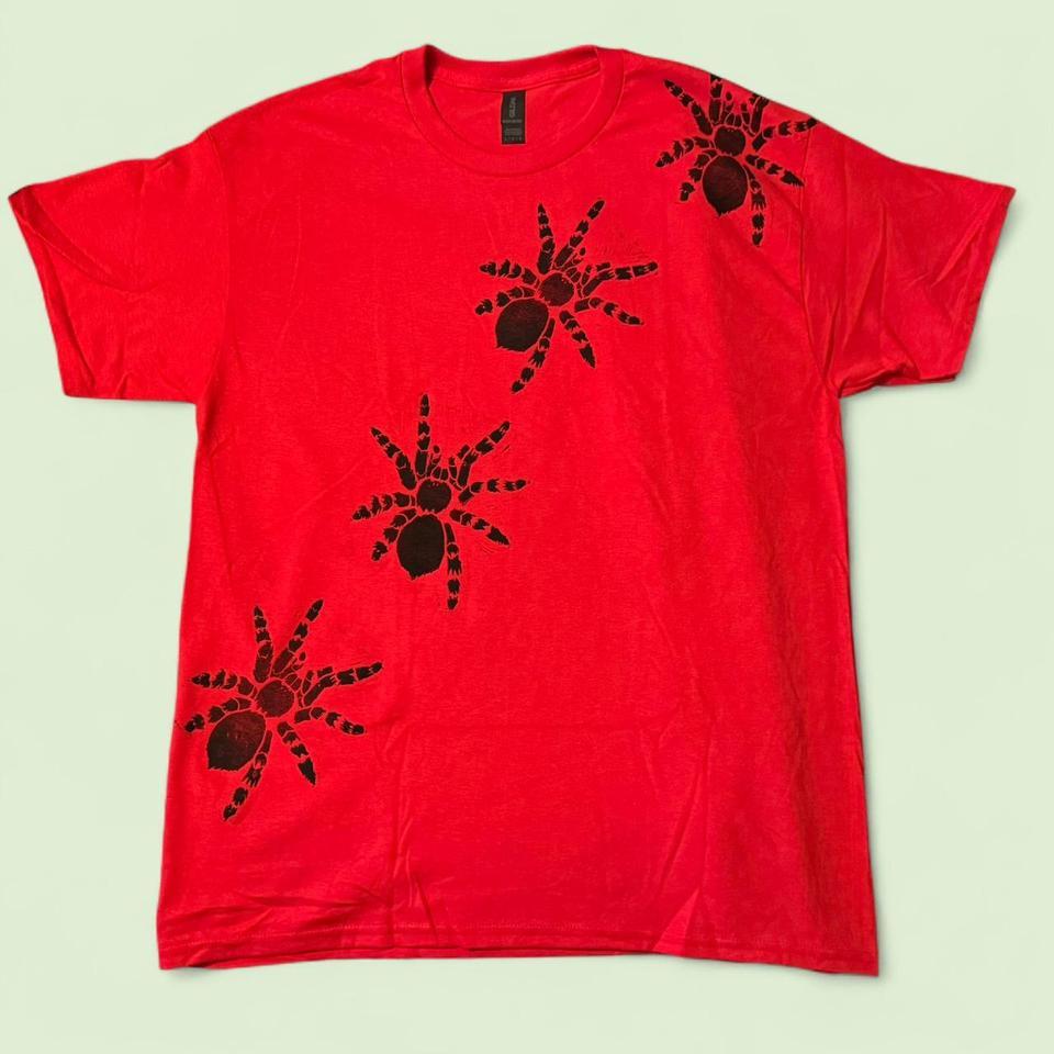 Hand Printed Linocut Tarantula Crawling C1bd