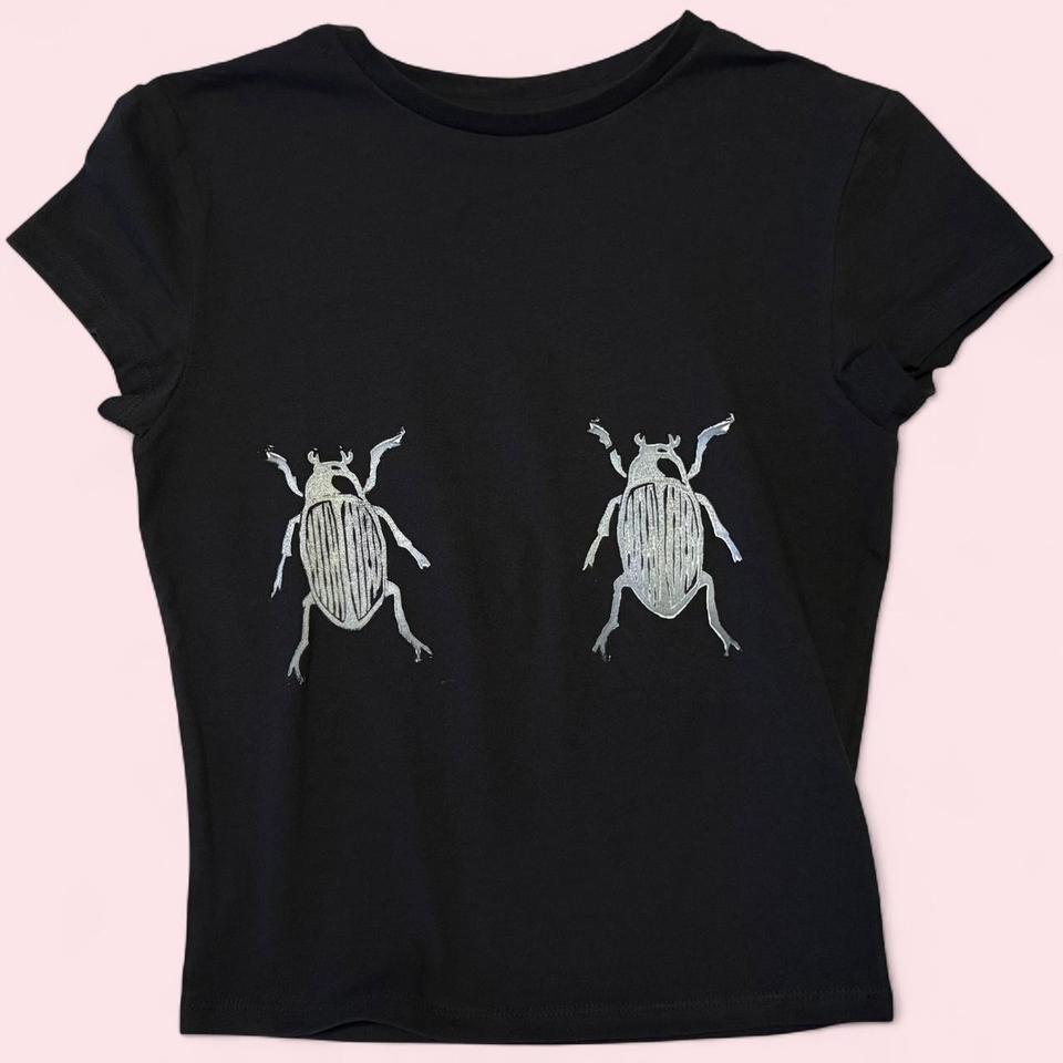 Black Tee With Beetle Boobs 9878