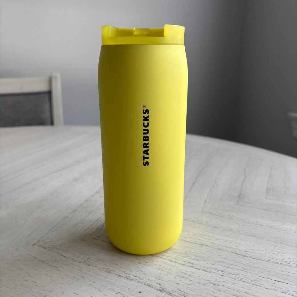 Yellow Starbucks 12oz Tumbler With D53c
