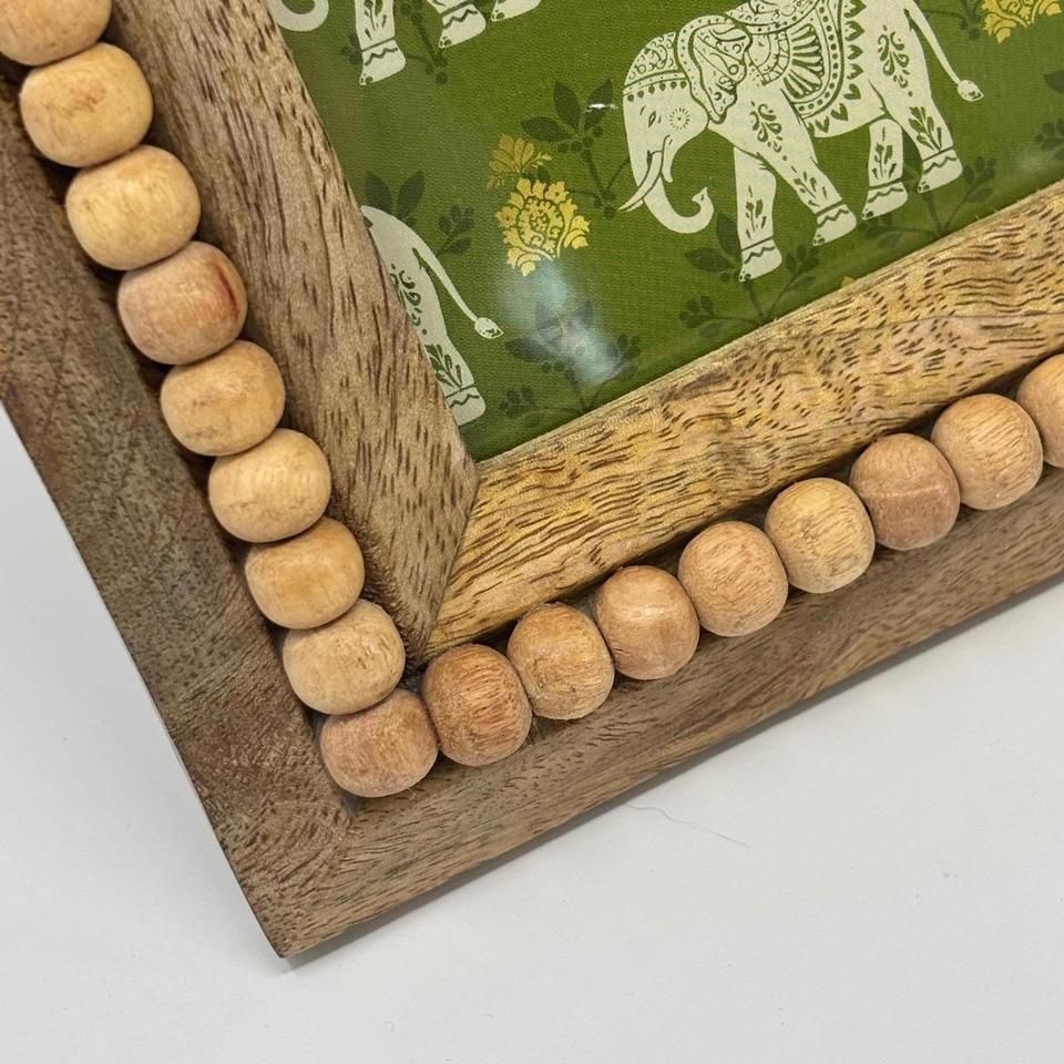Handmade Wood Beaded Elephant Photo D3ad 3