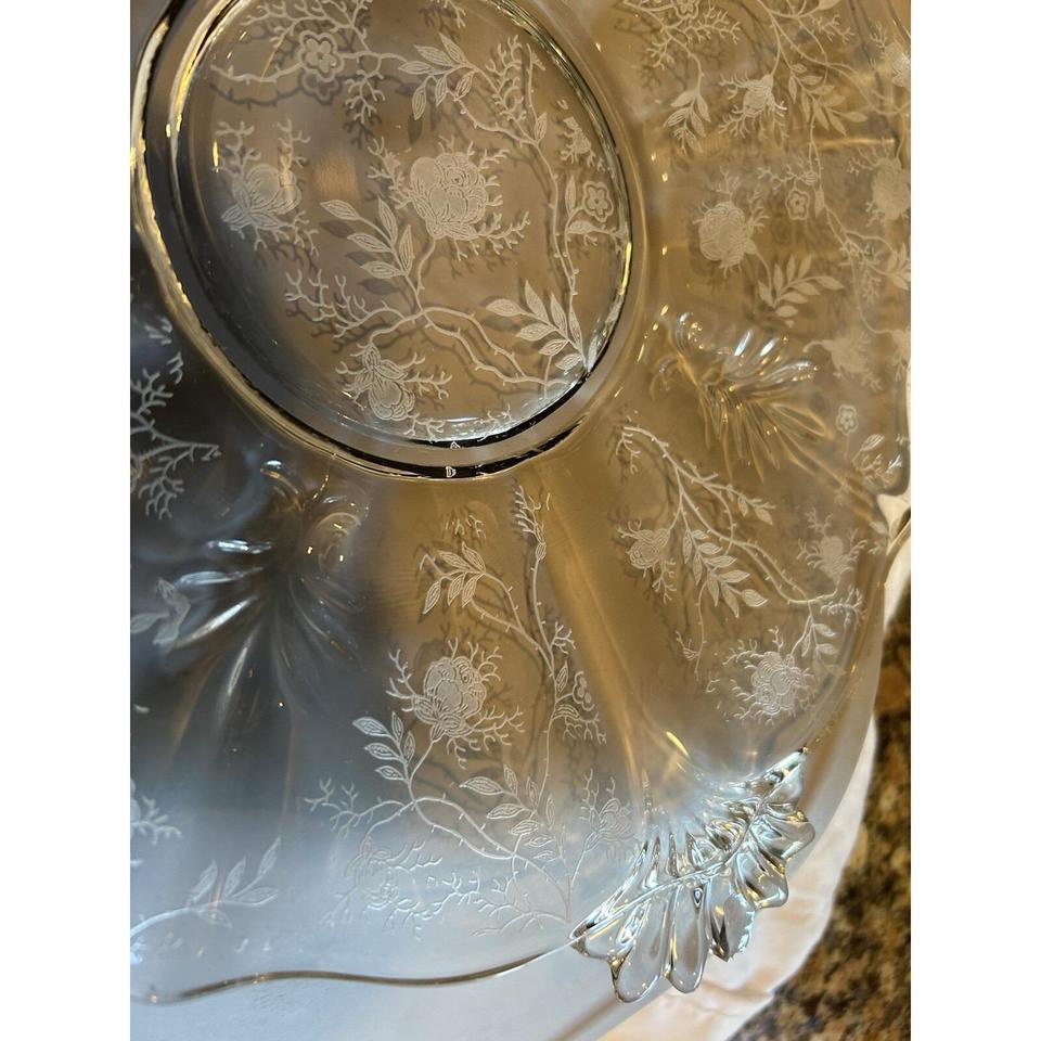 Fostoria Baroque Etched Chintz 10 14 4