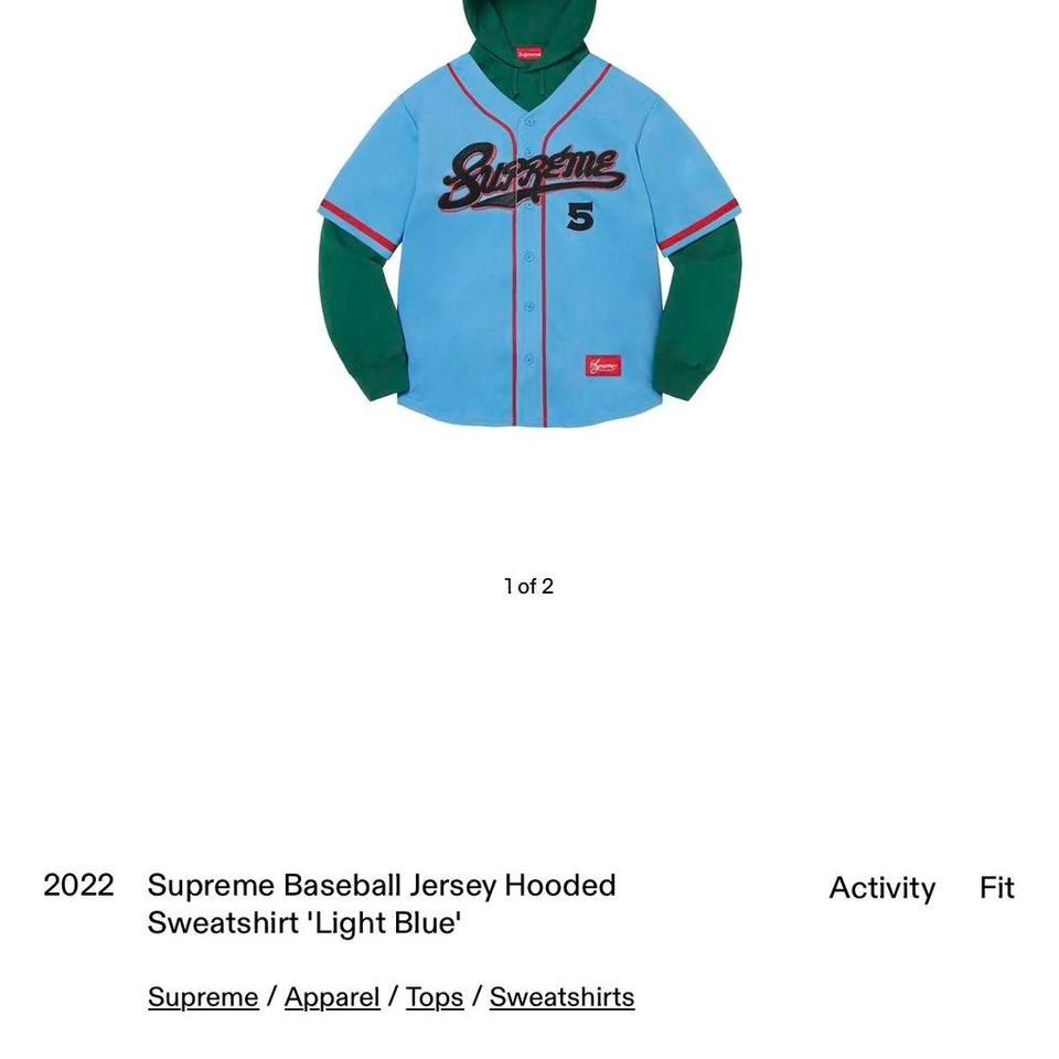 Worn Once Supreme Baseball Jersey 0d1a