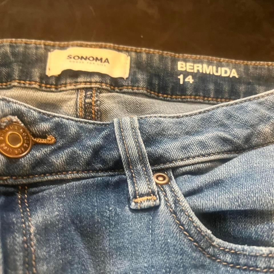 Womens Denim Bermuda Shorts Size Bc0d 3