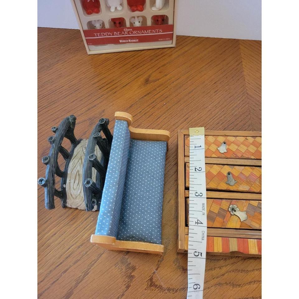 Wooden Miniature Furniture Living Bed 674b 3