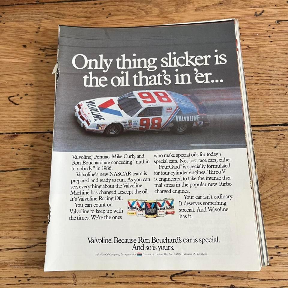 Vintage 1986 Valvoline Print Size