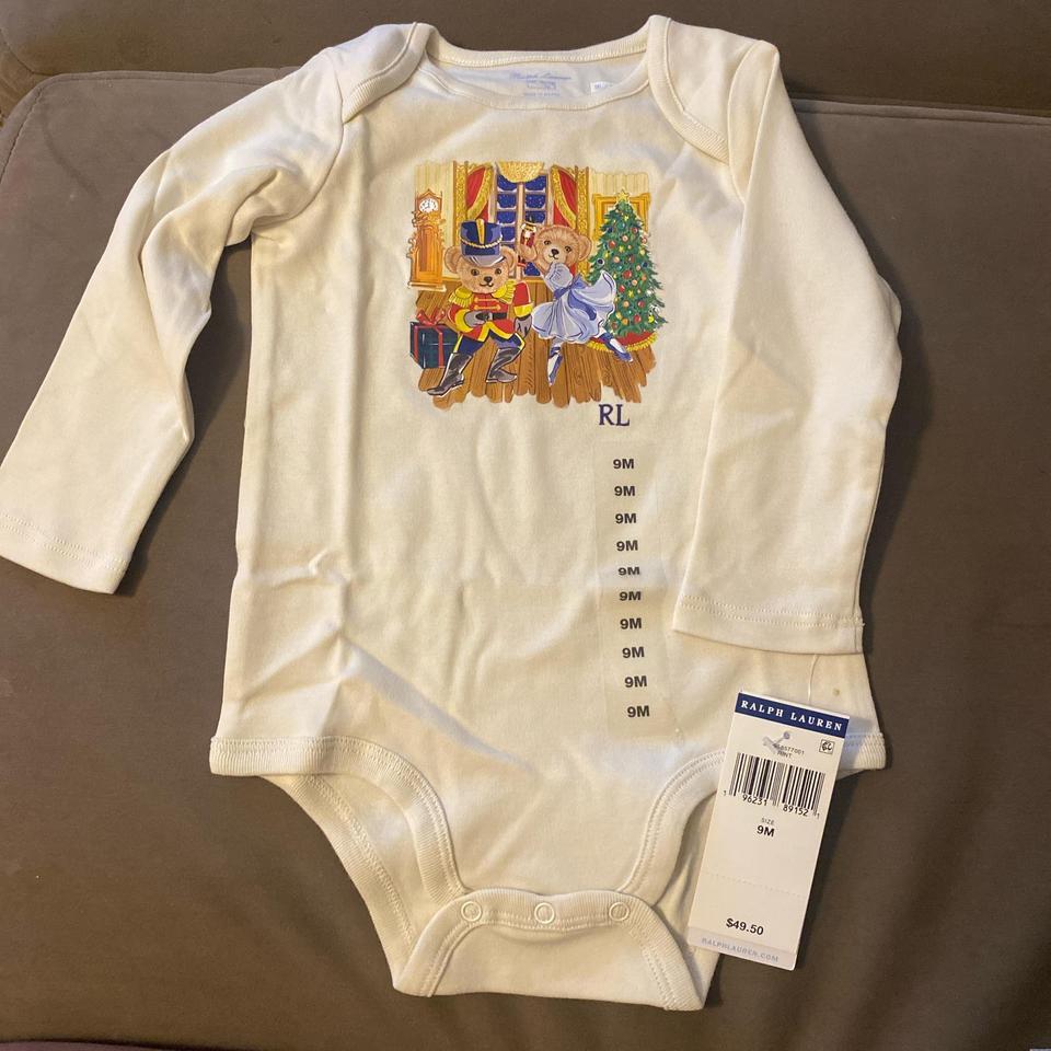 Ralph Lauren Baby Onesie Creamwhite D927 2