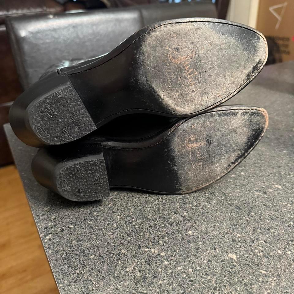 Vintage Justin Black Leather Cowboy 6