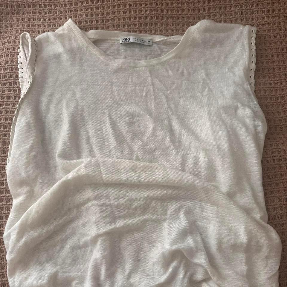Zara Mesh White Top Perfect 3626