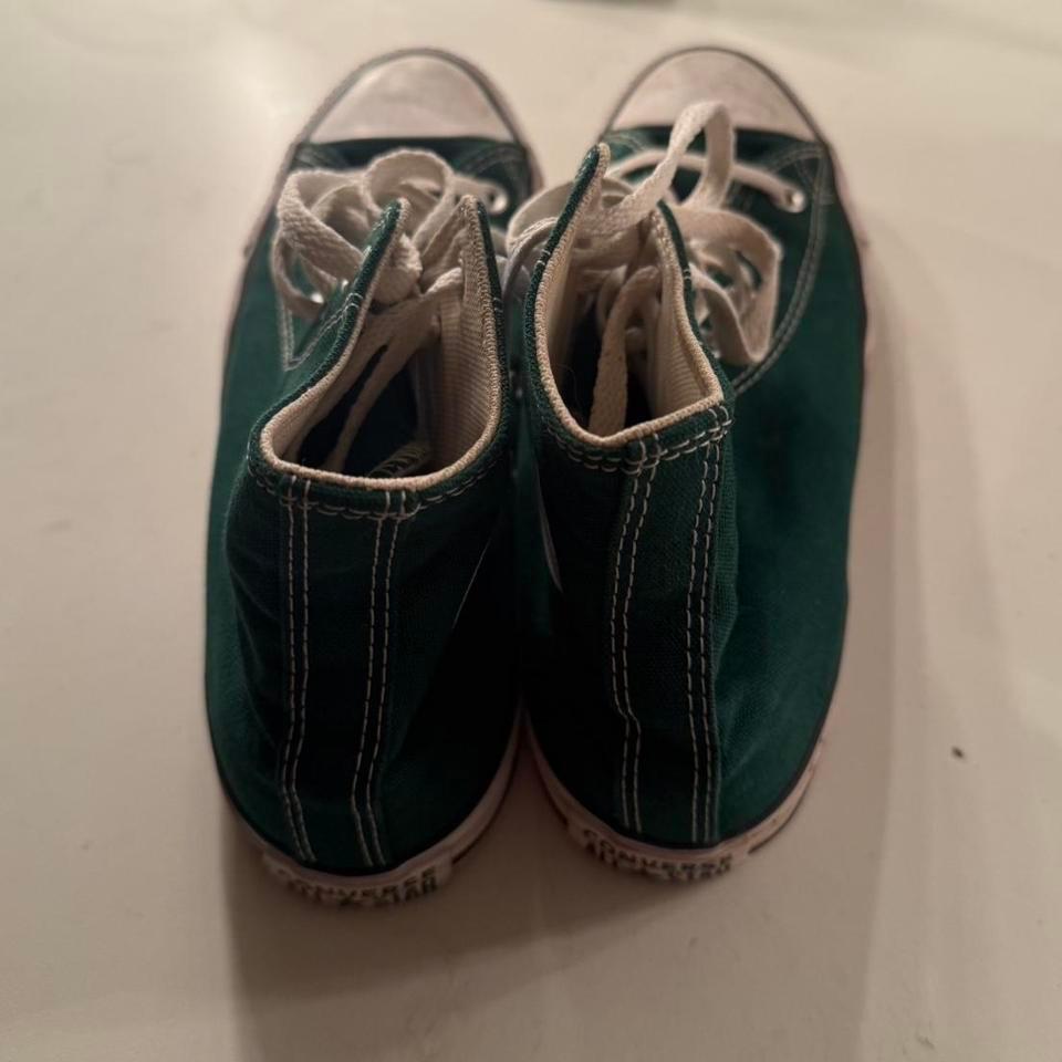 High Top Green Converse In 3