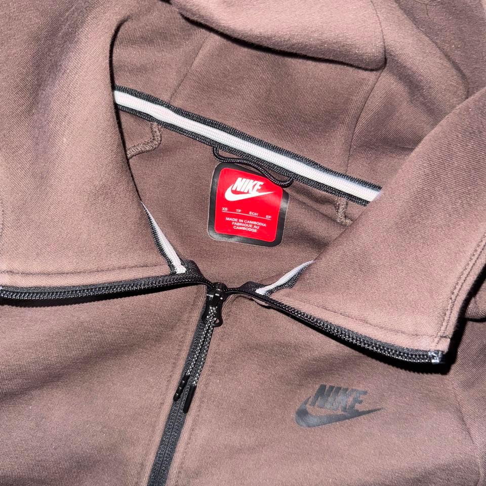 Nike Tech Fleece Brown Hoodie 754d 2