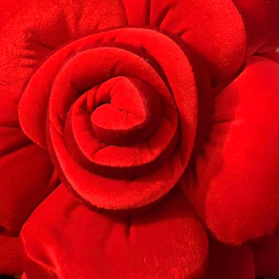 Red Rose Shaped Cushion Bbdf 5