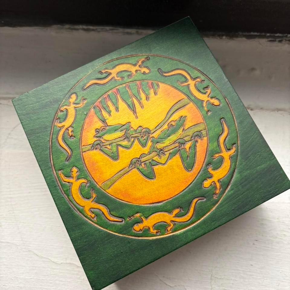 5 By 5 Green Wooden 169d