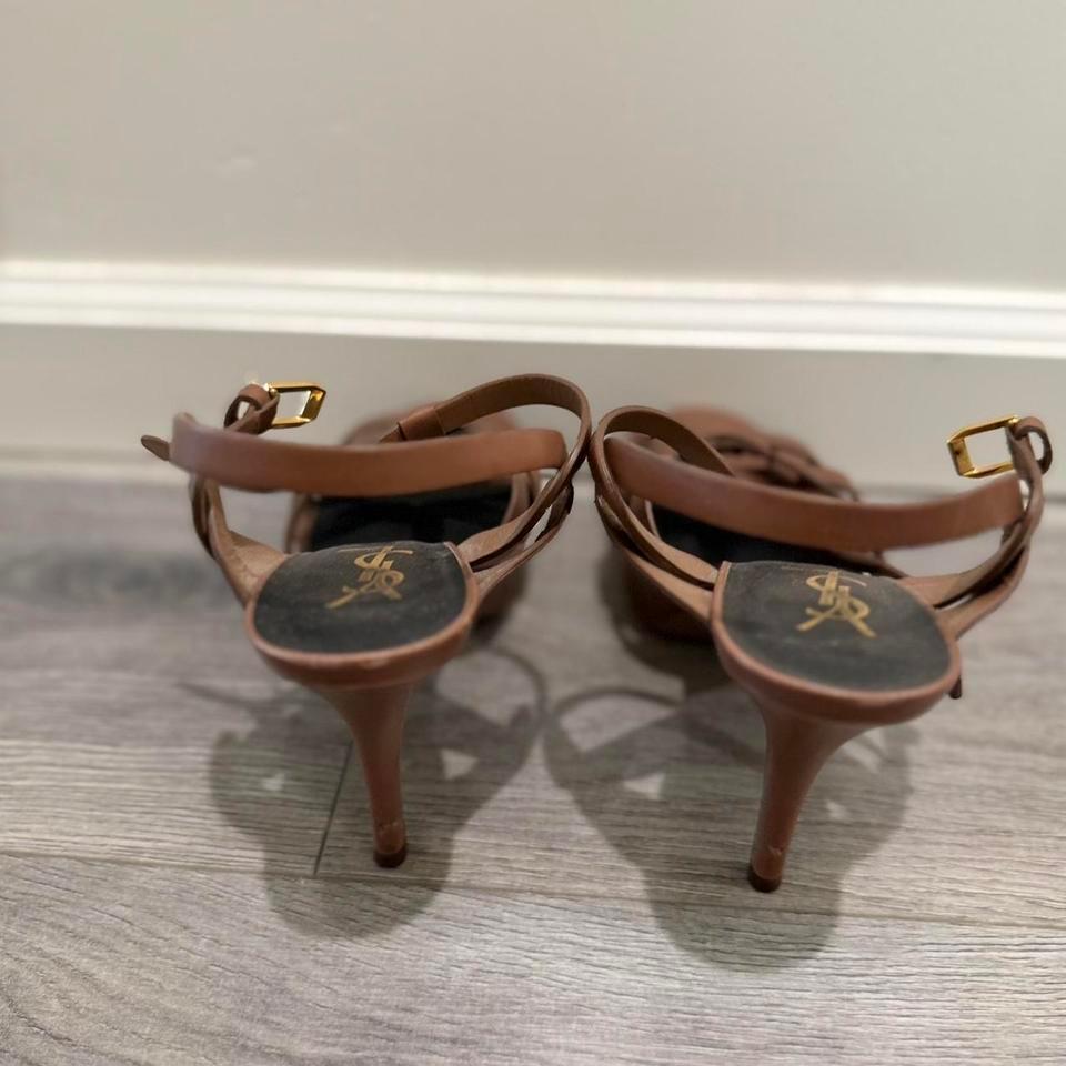 Tan Leather Ysl Heels Ysl 2c64 4