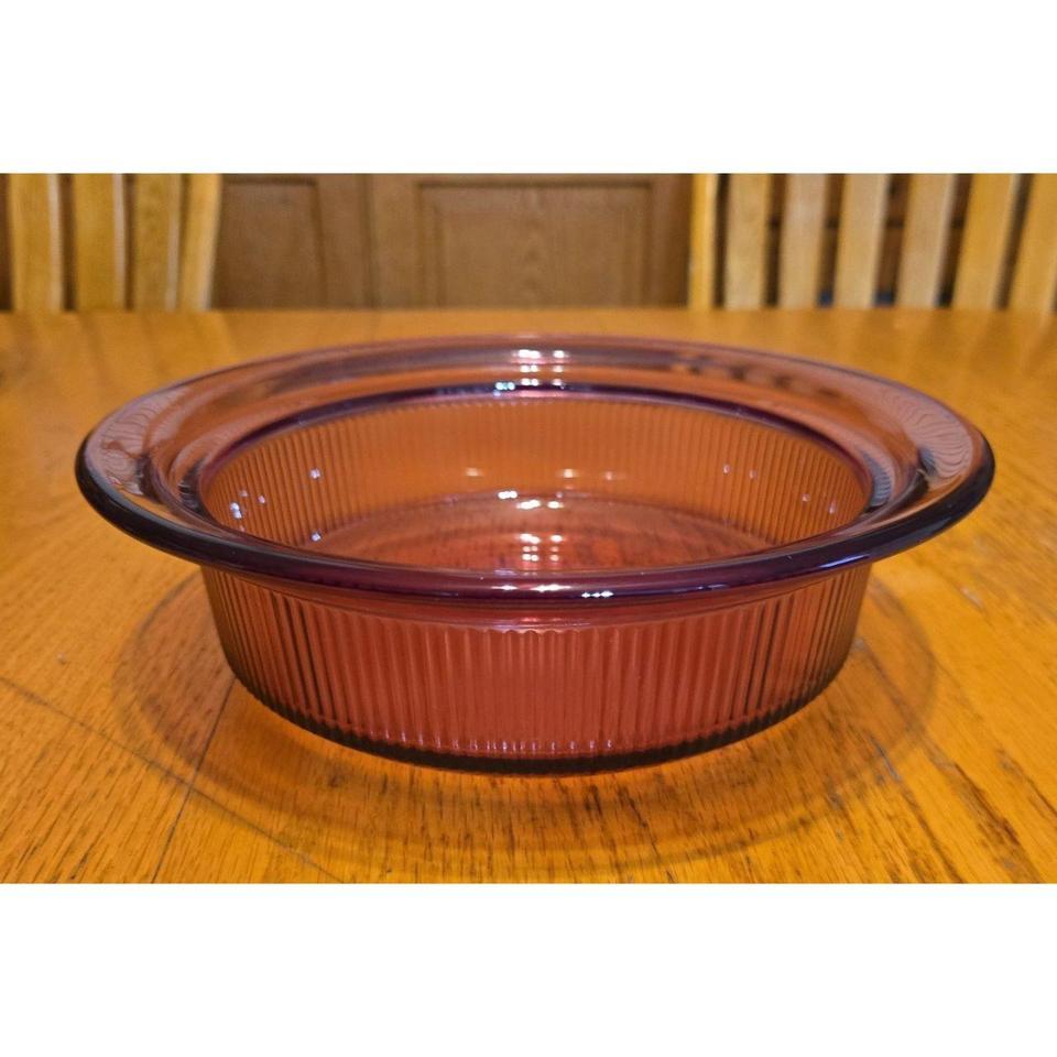 Pyrex Vision Corning Usa Cranberry